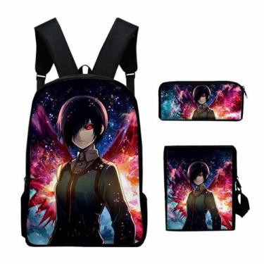 Imagem de Conjunto de mochilas escolares Tokyos Ghouls Kanekis Kens para criança