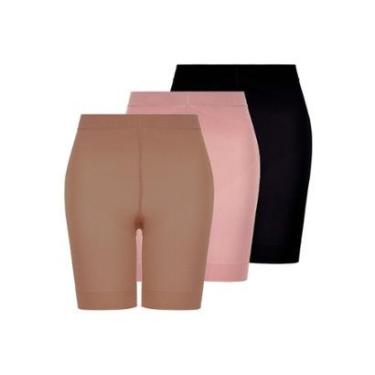 Imagem de Kit com 3 Shorts Feminino Modelador Up Line Loba 5690-003-Feminino