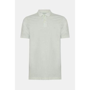 Imagem de Polo Aramis Manga Curta Algodão Com Linho Verde Agua-Masculino