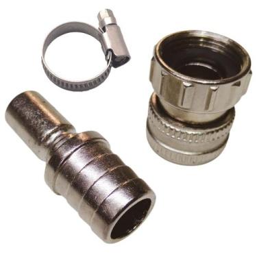 Imagem de Engate Rápido para Mangueira de 3/4 e Torneira 3/4 de Metal Cromado co