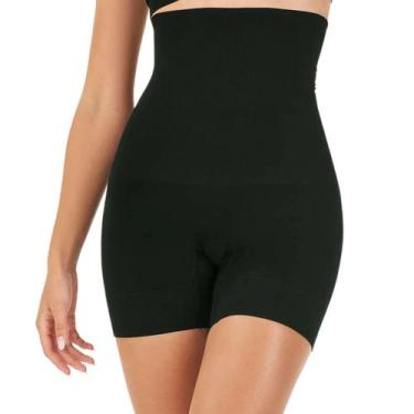 Imagem de Bermuda Modeladora Cintura Alta Sem Costura Zee Rucci, M, Preto