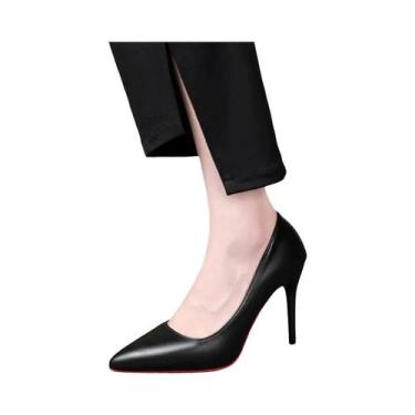 Imagem de Sapatos De Salto Alto Vermelhos Para Mulheres, Clássicos Em Couro, Sap