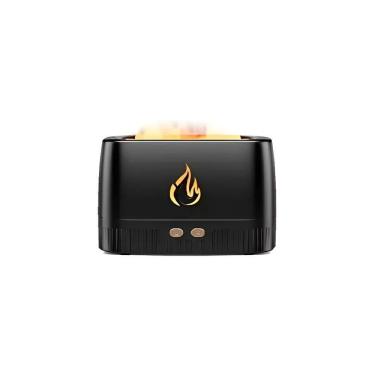 Imagem de Aromatizador Umidificador Difusor Ultrassônico Chamas - Relaxamento, Aromaterapia E Ambiente Aconchegante preto