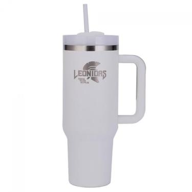 Imagem de Copo Térmico Leonidas, 1180ml, Com Canudo, Quente ou Frio, Metal, Bran