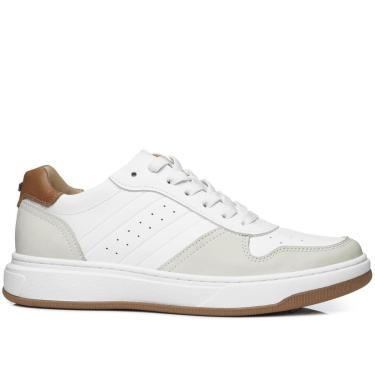 Imagem de Tênis Casual Pegada Masculino em Couro Branco 111721-01-Masculino