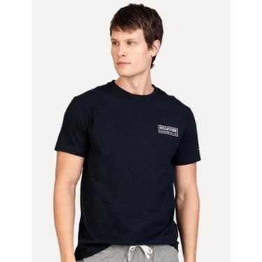 Imagem de Camiseta Tommy Hilfiger Masculino Regular Printed Badge Color Azul Marinho-Masculino