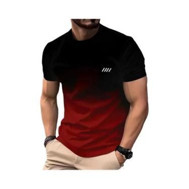 Imagem de Camiseta Masculina De Verão De Secagem Rápida, Moda Casual Streetwear 
