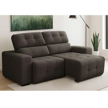Imagem de Sofa 3 Lugares Retratil Reclinavel 210cm Veludo Atualle Ferguile
