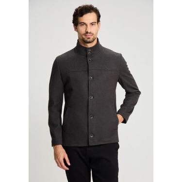 Imagem de Casaco docthos slim curto em malha com meio forro, 008 chumbo, M