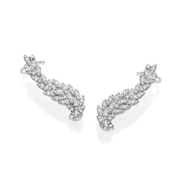 Imagem de Brinco Ear Cuff com Zircônias Prata 925 Rommanel 820317 Cor:Prata, Pra