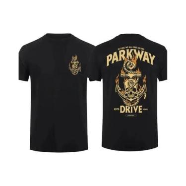 Imagem de Camiseta Masculina Oversized Com Estampa Gráfica, Preta, Dupla Face, v