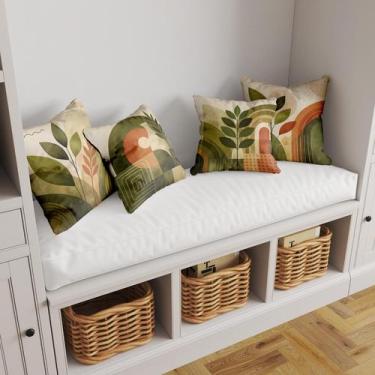 Imagem de Kit 4 Capas De Almofadas Tecido Decorativas Abstrato Floral 40x40 cm -