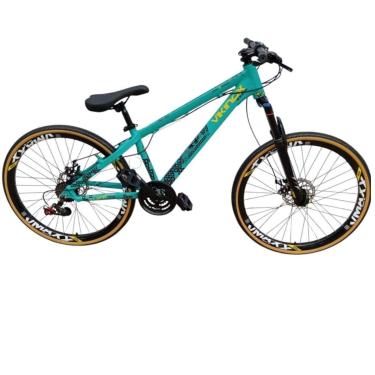 Imagem de Bicicleta 26 VikingX Tuff30 21v Freios Hidraulicos Slick Fino Faixa Amarelo-Unissex