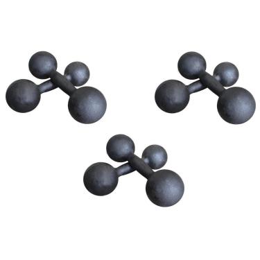 Imagem de Kit Halteres de Ferro Fundido Pintado - Pares de 1, 2 e 3 Kg-Unissex