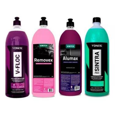 Imagem de Kit shampoo removex + alumax + sintra pro v-floc 1,5l vonixx - marca, 