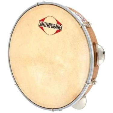 Imagem de Pandeiro Madeira Contemporanea 10 Polegadas Couro - Contemporânea