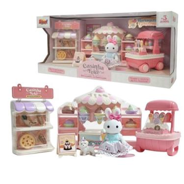 Imagem de Casinha Feliz Carrinho De Sobremesa Bonecas E Acessórios