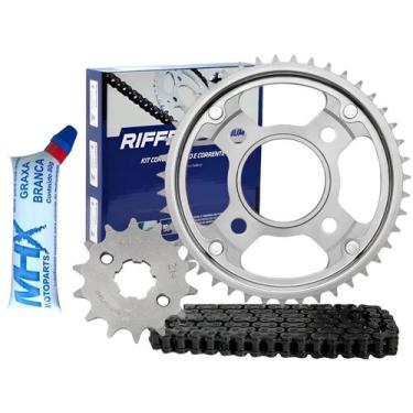 Imagem de Kit Relação Transmissão, Graxa Fan 125 2009 Até 2013 - RIFFEL