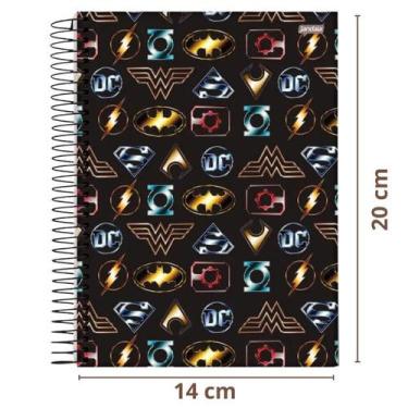 Imagem de Caderno Espiral 1/4 80 Folhas DC Comics Capa Dura - jandaia, Brasão