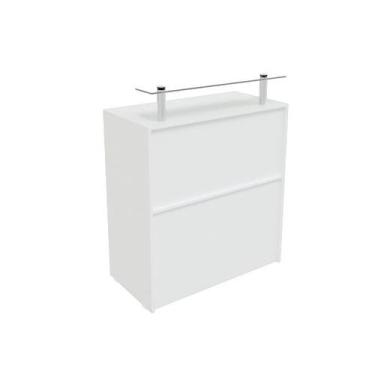 Imagem de Balcão Caixa Para Loja 100% MDF modelo New 89x111x45 cm Comac, Branco
