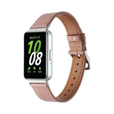 Imagem de Pulseira De Couro Fina Para Samsung Galaxy Fit 3 - Acessório De Substi