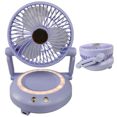 Imagem de Ventilador de Mesa Dobrável Portátil 3 W 3 Velocidades Lilás BSL3813 Bivolt