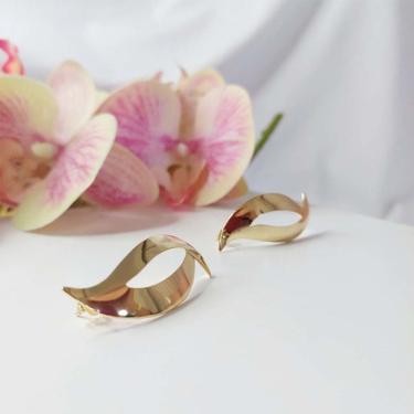 Imagem de Brinco Pétala Lisa Folheado Em Ouro 18k