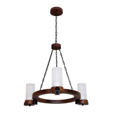 Imagem de Lustre Muller Country Redondo 3 Lâmpadas Envelhecido 1103e - LUMINÁRIA
