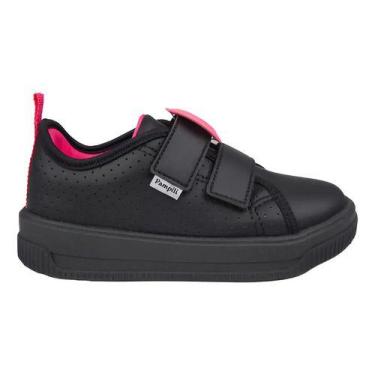 Imagem de Tenis pampili up patch carinha -, Preto, Pink neon, 35