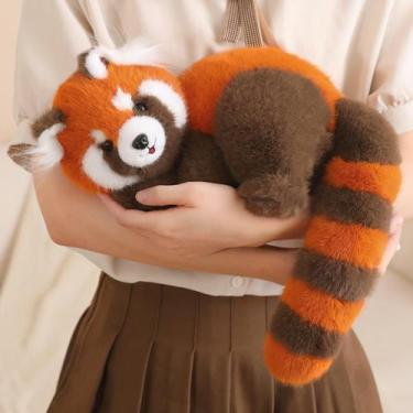 Imagem de Panda vermelho pesado Ditucu, 0,36 kg, 30 cm, pelúcia