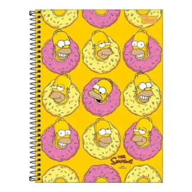 Imagem de Caderno Espiral Universitário Simpsons Donuts Homer 16 Matérias - Tili