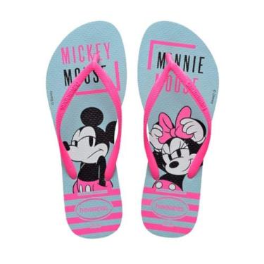 Imagem de Chinelo Havaianas Slim Minnie e Mickey Azul