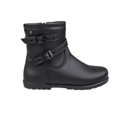 Imagem de Bota Infantil Pampili Menina Nude Preta Conforto e Estilo, 22, Preto