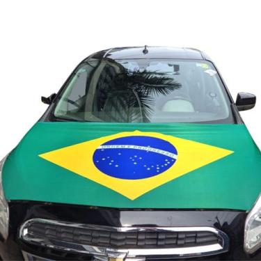 Imagem de Bandeira Brasil Ajustável Para Capo de Carro Copa do Mundo 2022 - Solu