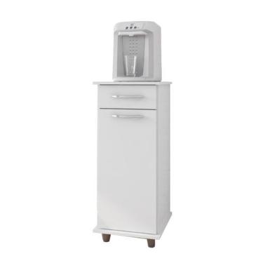 Imagem de Balcão para Cozinha Compacto Viena Branco Brilho - Móveis Fiorello