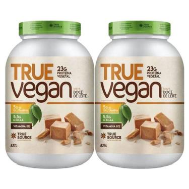 Imagem de Kit 2X True Vegan Proteína Vegetal - 837g Doce de Leite - True Source