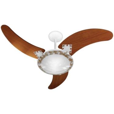 Imagem de Ventilador de Teto Venti-Delta Delta Ventus com 3 Pás Mogno / Branco, 