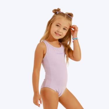 Imagem de Maiô Moda Praia Swimming Infantil Feminino Poah Noah 54926, Lavanda, 4