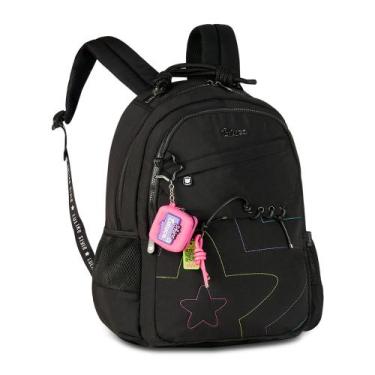 Imagem de Mochila De Costas Luluca Infantil Juvenil Escolar Lu27030 - Clio, Pret