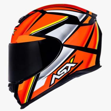 Imagem de Capacete Asx Eagle Explorer Brilho Preto/Vermelho/Branco, 62