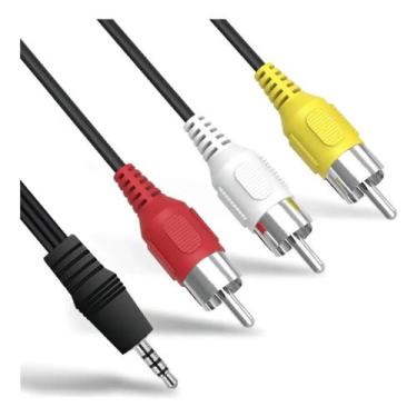 Imagem de Cabo de Áudio Auxiliar P2 X 3 Rca Tvs Projetor Pc Box Gps Dvd - FY