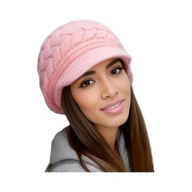 Imagem de Gorro Retro De Inverno Para Mulheres, Quente E Fashion, Ideal Para Esq