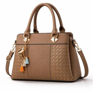 Imagem de Baú Bolsa Feminina Grande Transversal E Alça De Mão Barata Resistente 