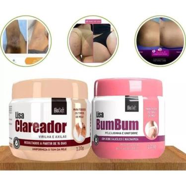 Imagem de Biosoft Clareador E Creme Lisa Bumbum Hidratação E Renovação Fragrânci