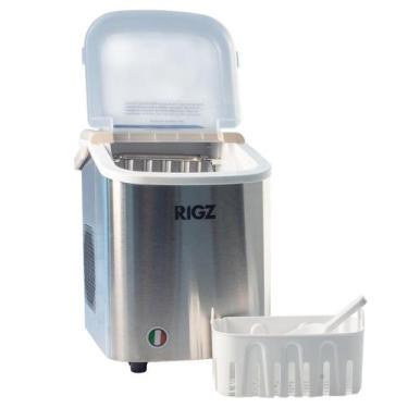 Imagem de Maquina De Gelo Turbo Portatil Gelomax 12kg Cor Prata - RIGZ, 110V