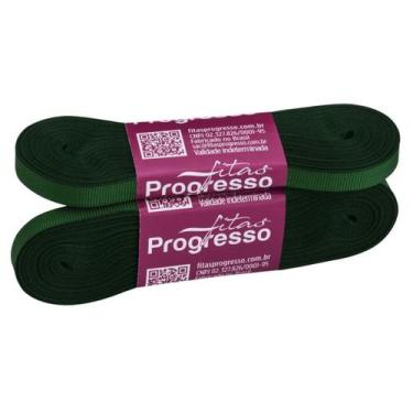 Imagem de Fita de Gorgurão Progresso 7mm Nº1 c/ 10 Metros - Verde Bandeira