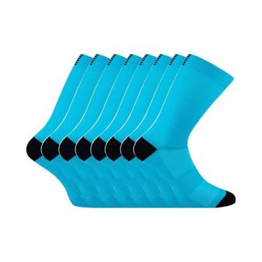 Imagem de Meias De Compressão Unissex De Cor Pura Para Ciclismo, 4 Pares, Para C