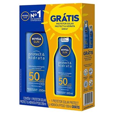 Imagem de Kit Protetor Solar Nivea Sun FPS 50 Protect & Hidrata 200ml + 100ml