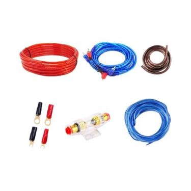 Imagem de Kit De Fiação Para Amplificador Automotivo 1500W, Cabo Subwoofer 8GA, 