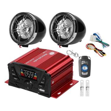 Imagem de Alarme Moto Caixa de Som Bluetooth Audio Potente Sensor de Movimento C